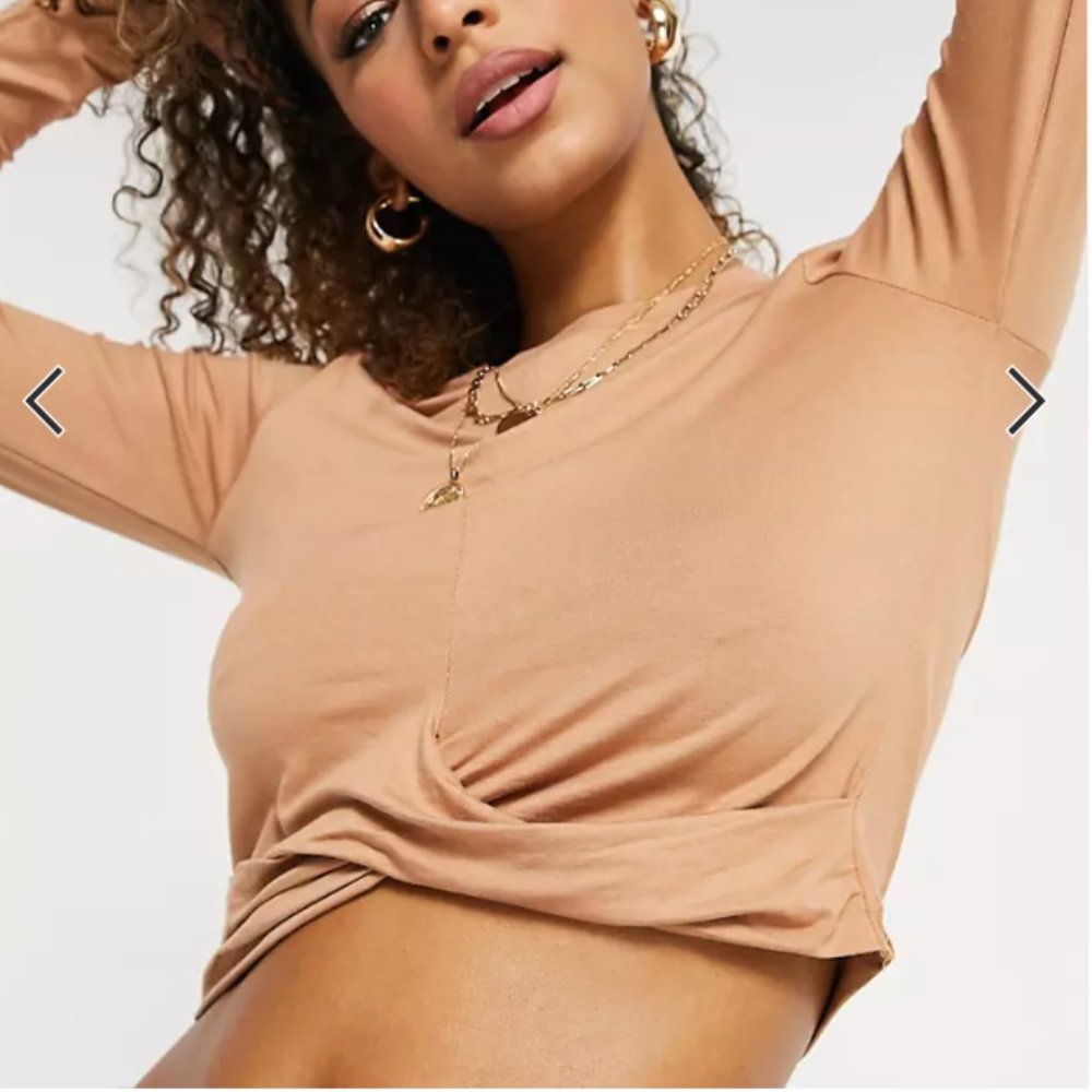 ASOS tan twisted top